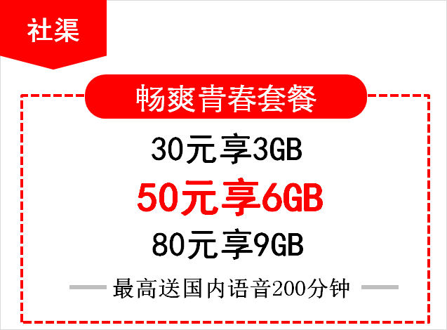 【广州联通】畅爽青春套餐-广州（预存200）